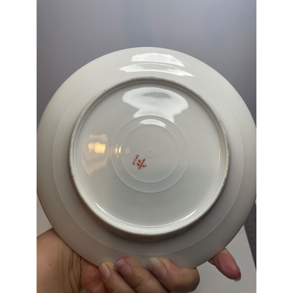 5 Antique Limoges SALAD Plates Yellow Flowers GOLD Edge 7" (Jean Pouyant) - Picture 8 of 14